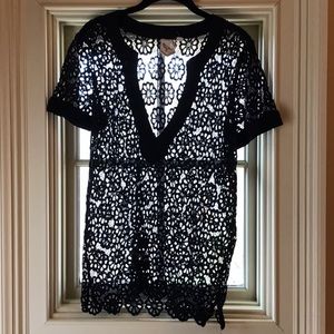 Sparrow - Crocheted Deep V-Neck Top